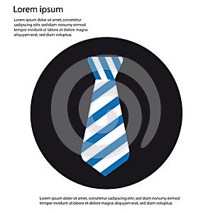 Tie With Stripes - Vector Icon Illustration