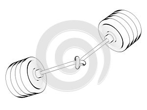 Tied in a bundle weight. Schematic image.