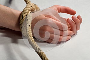 Tied hand