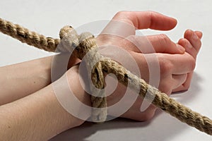 Tied hand