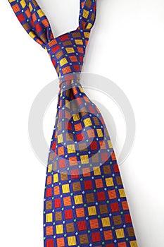 Tied multi-colored tie