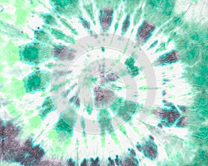 Tiedye Circle. White Hippie Spiral. Geometric