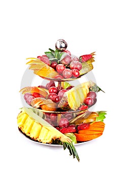 Tiered bowl of fruit