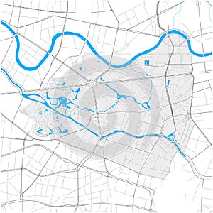 Tiergarten, Berlin, Deutschland high detail vector map