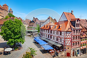 Tiergartnertor Square in the old town of Nuremberg