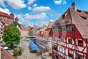 Tiergartnertor Square in the old town of Nuremberg