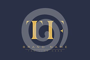 TIF abstract letter logo design