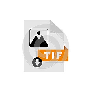 TIF download file format vector image