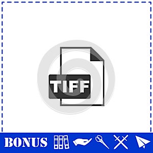 TIFF file icon flat