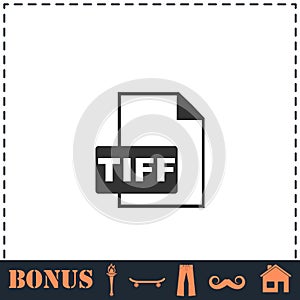 TIFF file icon flat