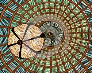 Tiffany glass dome ceiling