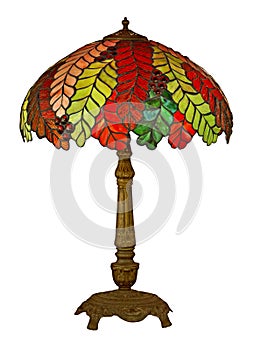 Tiffany lamp isolated