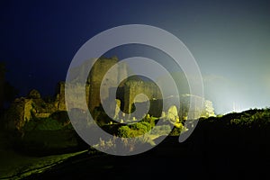 Tiffauges - the medieval castle in the night