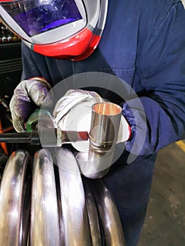 Tig welding in an engineering industry
