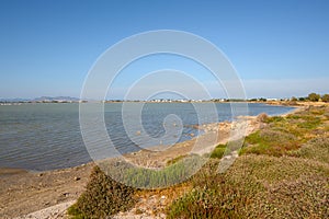 Tigaki salt lake (Alykes), Kos. Greece