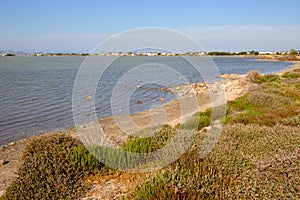 Tigaki salt lake (Alykes), Kos. Greece