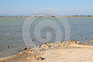 Tigaki salt lake (Alykes), Kos. Greece