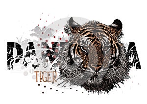 Tiger Banner Vector Illustration