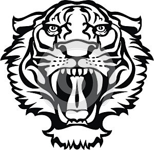 Tiger black/white tattoo