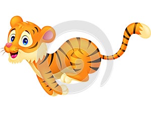 Tiger cartoon running