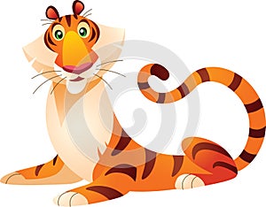 tiger in cartoon style