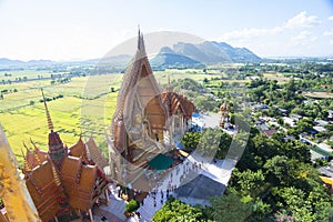 Tiger Cave Temple Wat Tham Sua in Kanchanaburi,popular with tourists and foreigners photo