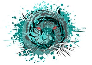 Tiger Eyes Mascot Graphic in white background