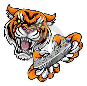 Tiger Gamer Player Mascot photo