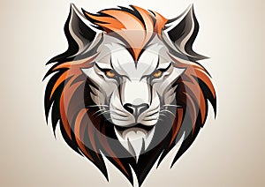 Tiger head or face angry concept