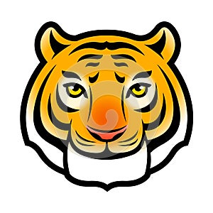 Tiger head, face symbol icon. Isolated