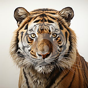 Hyperrealistic Tiger Illustration With Bold Coloration photo