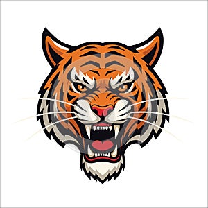 Tiger Head Logo Vector Illustration
