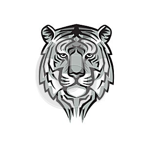 Tiger head mascot geometric style