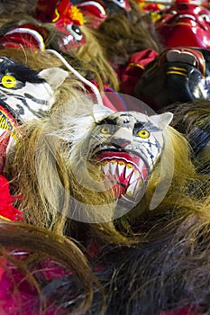 Tiger head mask for reog Ponorogo