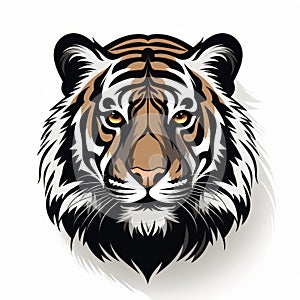 Tiger Head Vector Art: Native American Inspired Design