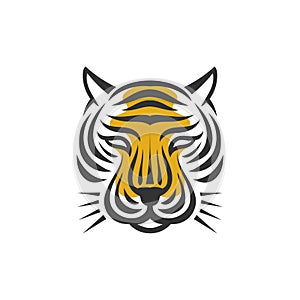 Tiger head vector image illustration isolated on white background. Fit for icon, logo, background using tiger theme