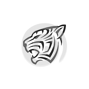 Tiger head vector image illustration isolated on white background. Fit for icon, logo, background using tiger theme