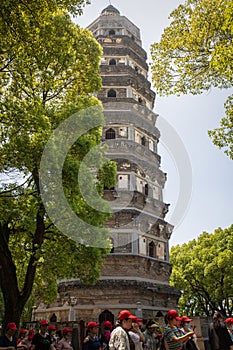 Tiger Hill Pagoda, Suzhou City, Jiangsu, China.