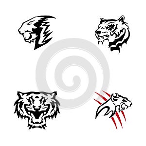 Tiger icon and symbol template illustration