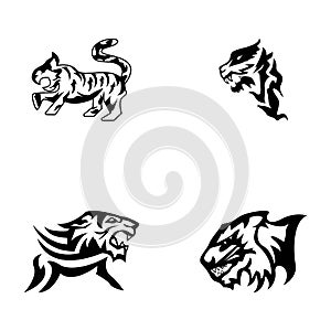 Tiger icon and symbol template illustration