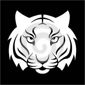 Tiger icon. Vector illustration for logo design, t-shirt print.