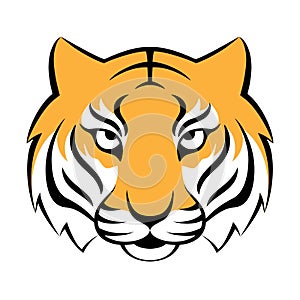 Tiger icon. Vector illustration for logo design, t-shirt print.