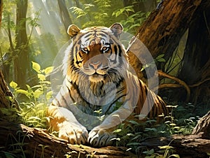 Tiger  Made With Generative AI illustration photo