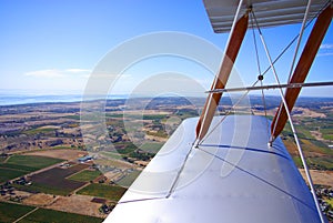 Tiger Moth Over Adelaide