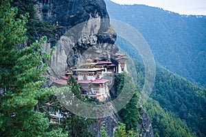 Tiger Nest Bhutan Monastery having beautiful background