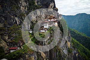 Tiger Nest Bhutan Monastery having beautiful background