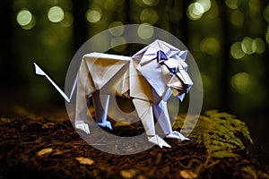 tiger in the night foresttiger in the night forest3 d rendering of a white cat with a christmas decoration photo