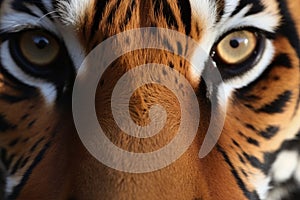 Tiger nose closeup face. Generate Ai