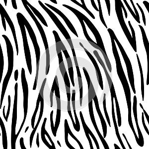 Tiger. Pattern texture repeating seamless monochrome black & white.