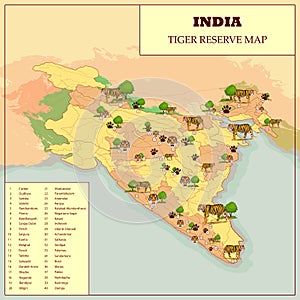 Tiger Reserve Map Of India